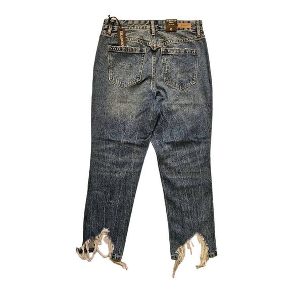 BLANK NYC The Madison Crop Distressed Destroyed Jeans Good Vibrations 28 - Picture 2 of 11